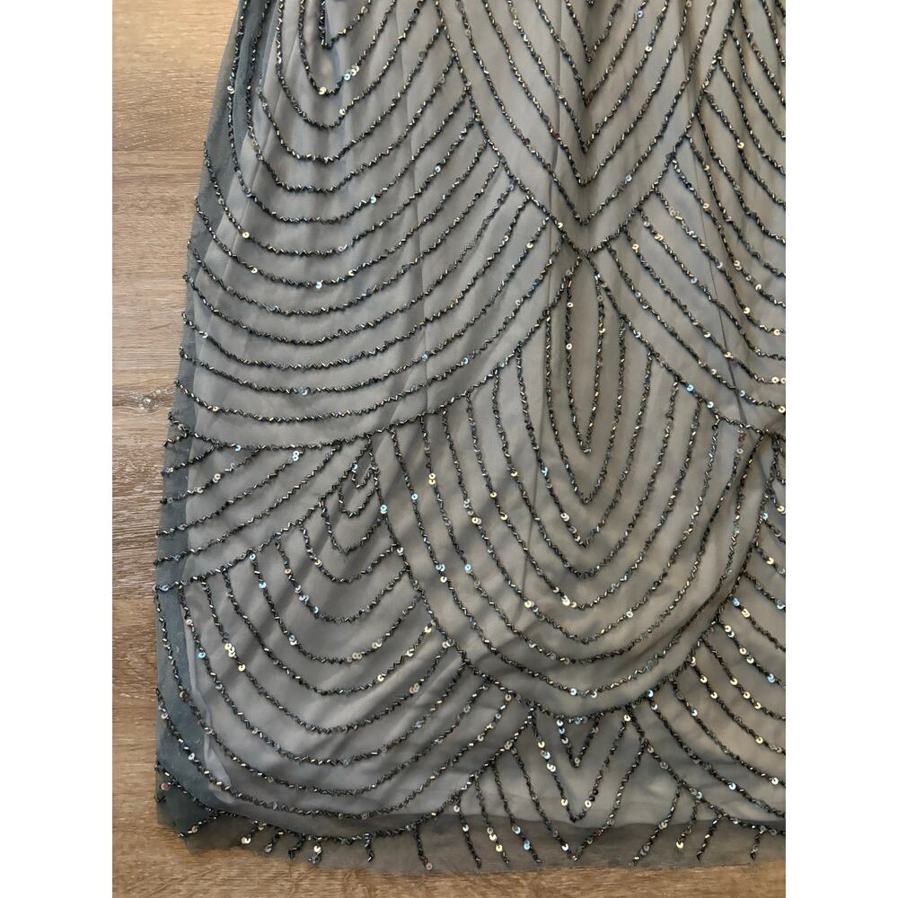 Adrianna Papell Art Deco Beaded Blouson Dress - Picture 3 of 9